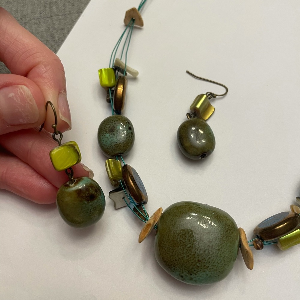 Necklace and earrings